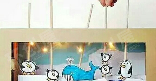 幼儿园走廊装饰鞋盒变废为宝图片
