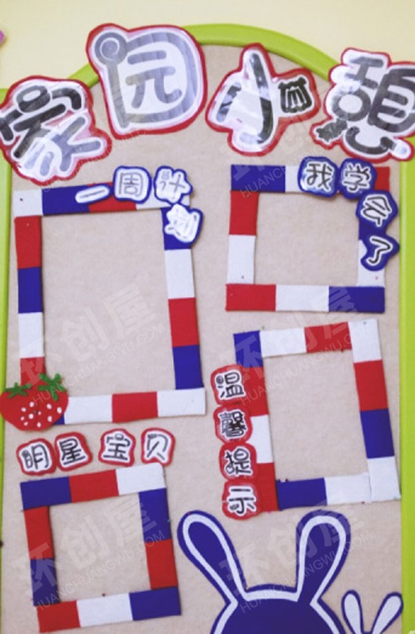幼儿园环创英伦风家园联系栏图片