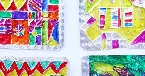 幼儿园锡纸画制作作品展示图片