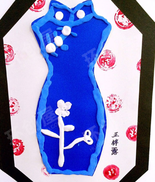 幼儿园旗袍秀作品展示图片