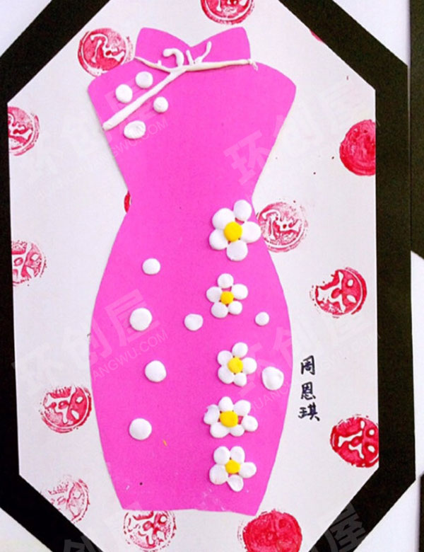 幼儿园旗袍秀作品展示图片