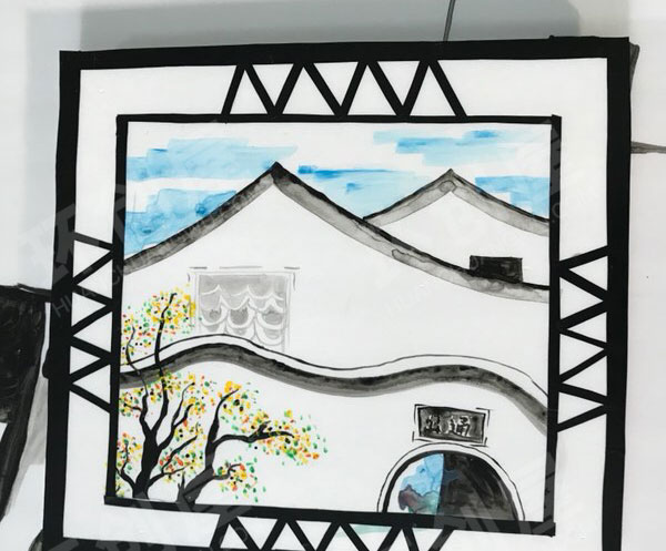 幼儿园水墨江南作品展示图片