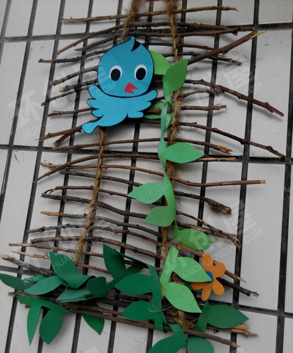 幼儿园户外活动废品利用制作摆件图片