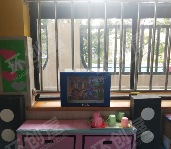 幼儿园角色区可以操作的娃娃家图片