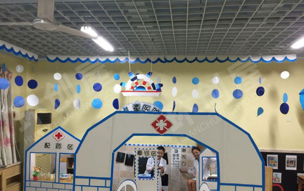 幼儿园角色区小医院眼科图片
