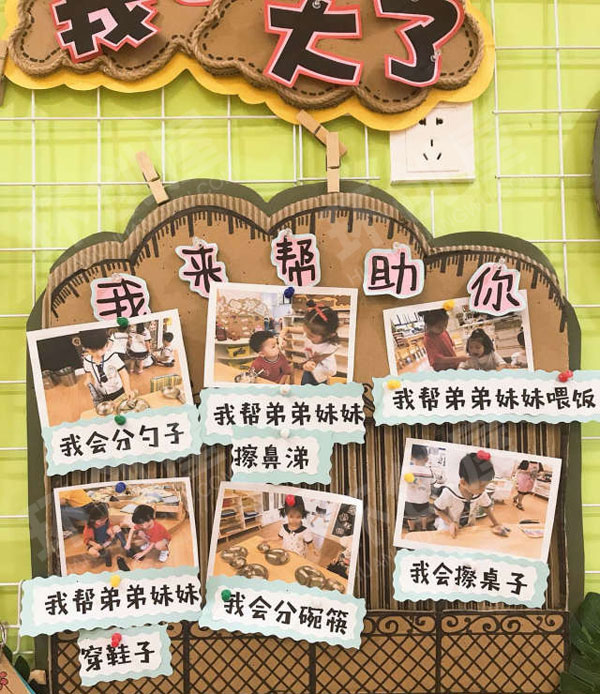 幼儿园环创我长大了主题墙图片