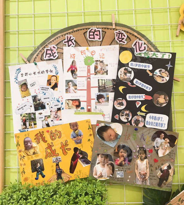幼儿园环创我长大了主题墙图片