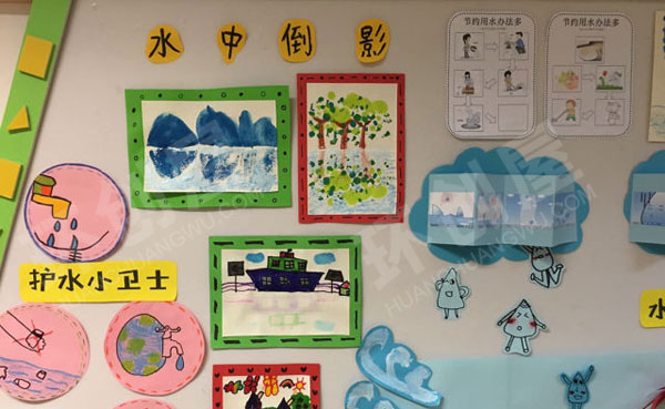 幼儿园有趣的水主题墙环创图片