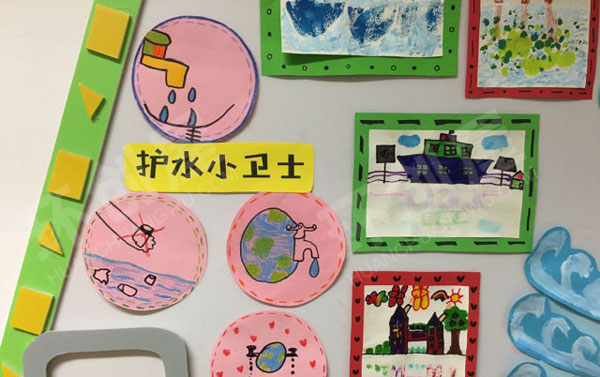 幼儿园有趣的水主题墙环创图片
