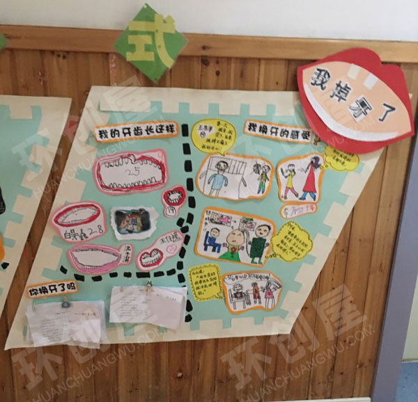 幼儿园我掉牙了主题墙图片