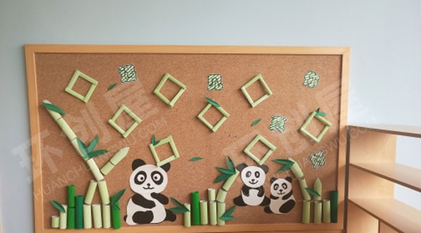 幼儿园绿色系卡通墙面布置图片