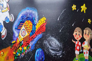 幼儿园星空主题教室墙面布置图片8张