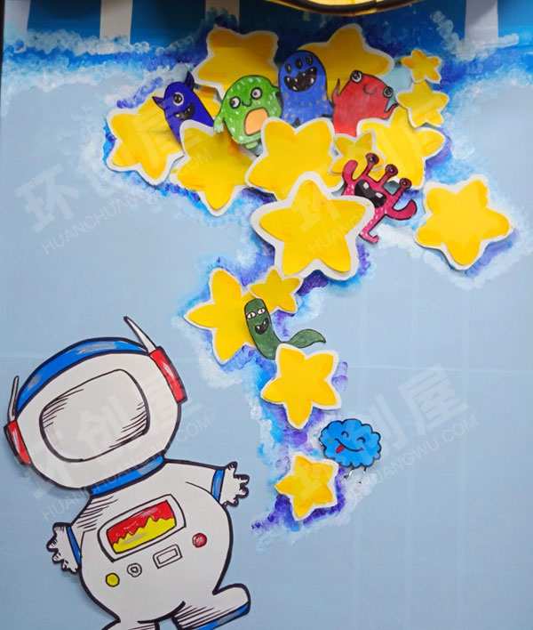 幼儿园星空主题教室墙面布置图片