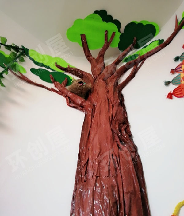 幼儿园卡通森林系墙饰图片