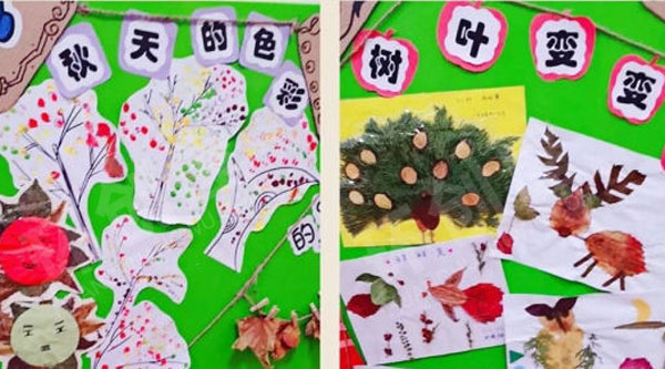 幼儿园秋天色彩环创墙面布置图片