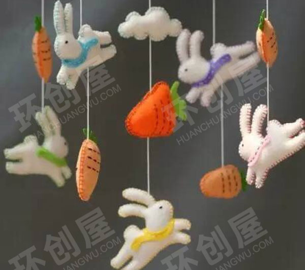 幼儿园不织布小动物吊饰图片