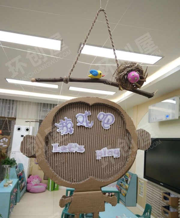 幼儿园区域牌吊饰环创图片
