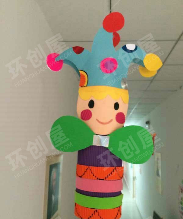 幼儿园环创瓦楞纸手工吊饰图片