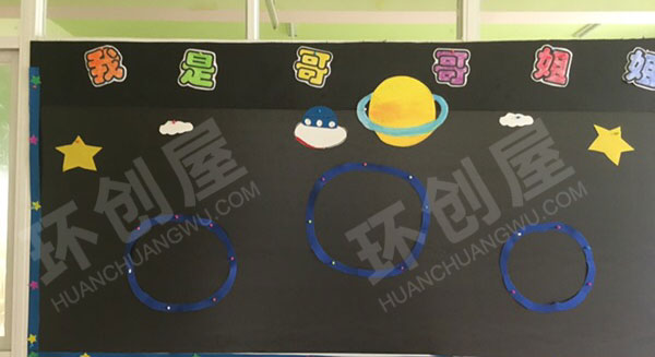 幼儿园太空空间站家园联系栏图片