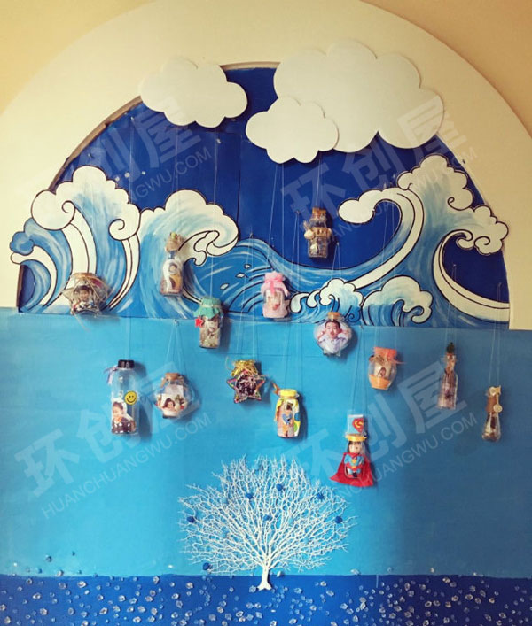 幼儿园环创地中海风格家园联系栏图片