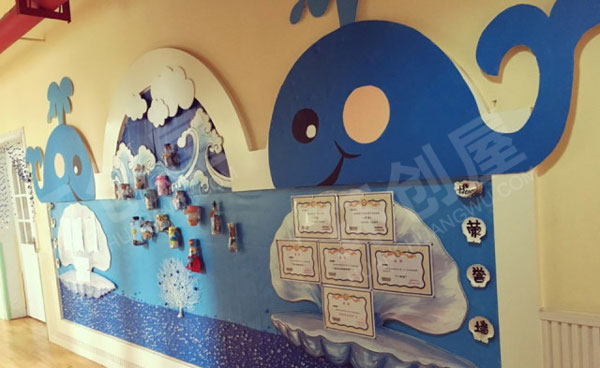 幼儿园环创地中海风格家园联系栏图片