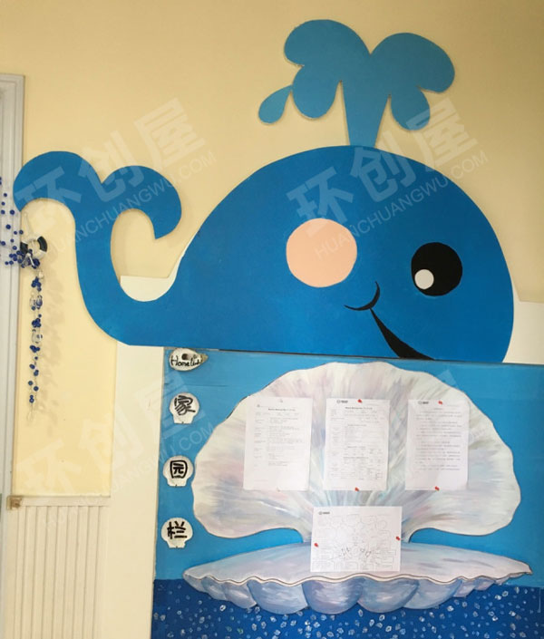 幼儿园环创地中海风格家园联系栏图片