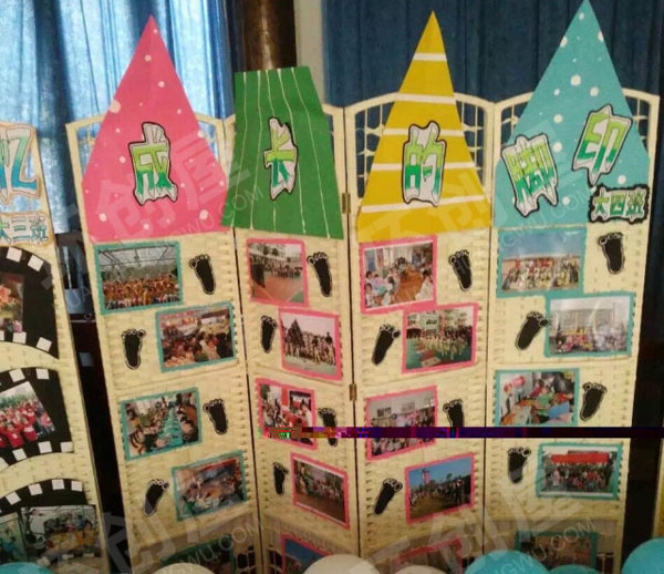 幼儿园毕业展板作品展示图片
