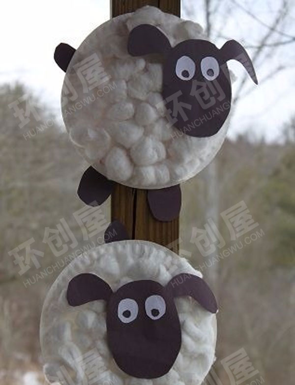 幼儿园手工作品棉花的妙用作品展示图片