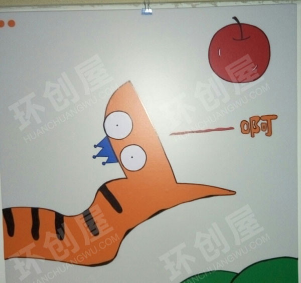 幼儿园阅读区好饿的小蛇看图讲故事环创图片