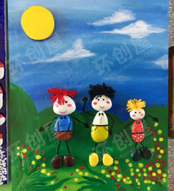 幼儿园美工区漂亮的自然物作品图片
