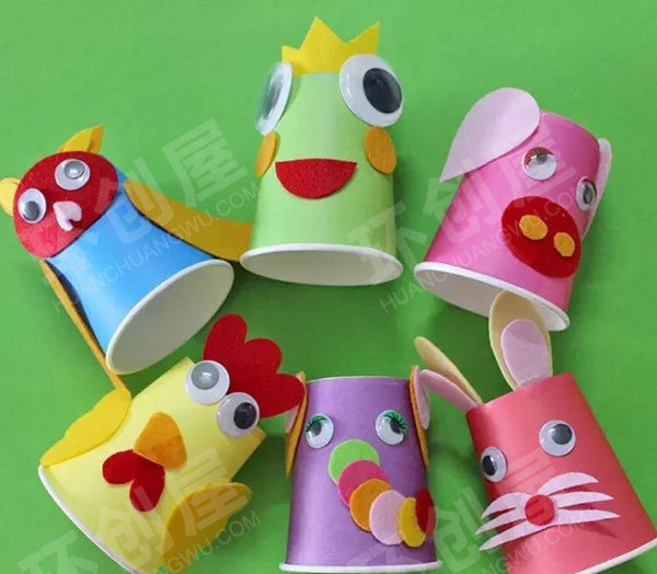 幼儿园美工区纸杯作品集图片