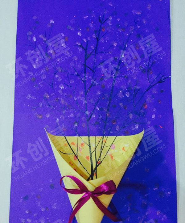 幼儿园美工区自制教师节花束图片