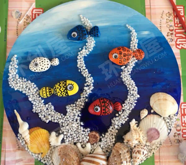 幼儿园美工区漂亮的自然物作品图片