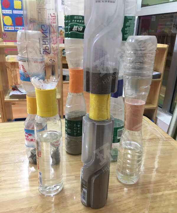 幼儿园科学区自制简单玩具沙漏图片
