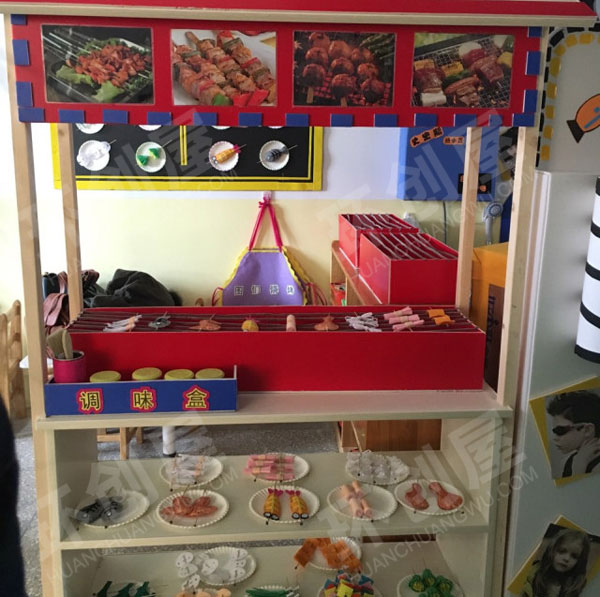 幼儿园角色游戏烧烤店图片