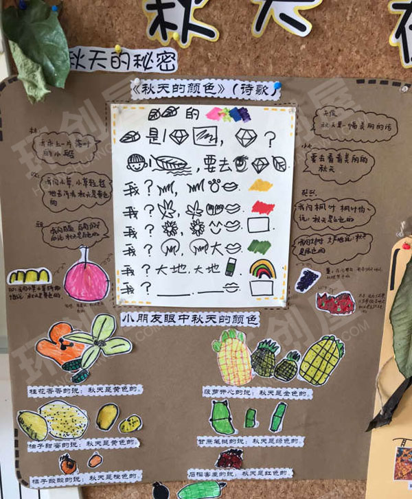 幼儿园多彩的秋天主题墙图片