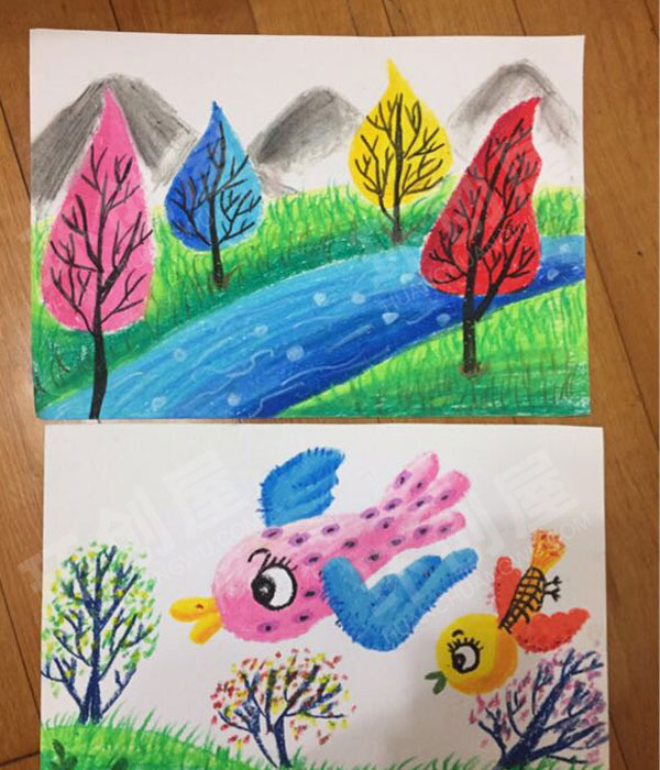 幼儿园各种美术作品展示合集图片