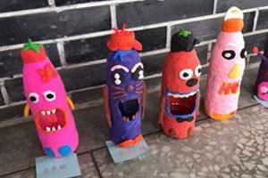 幼儿园废旧塑料瓶和黏土的结合作品展示图片5张