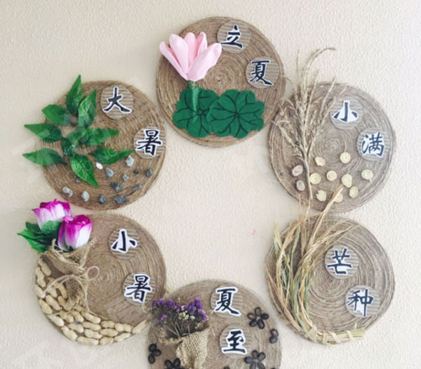 幼儿园二十四时节墙面布置图片