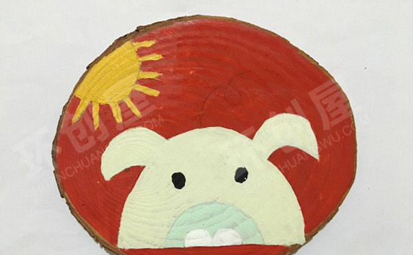 幼儿园绘画树木块儿墙面布置图片