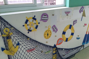 幼儿园走廊墙面航海工具图片7张