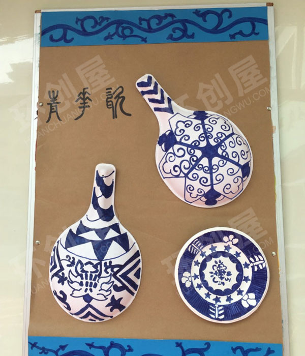 幼儿园走廊中国传统文化楼梯挂画图片