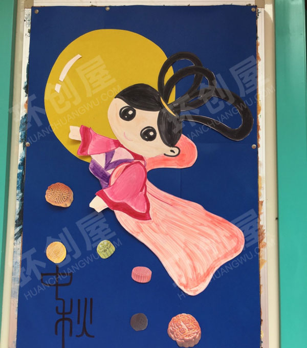 幼儿园走廊中国传统文化楼梯挂画图片