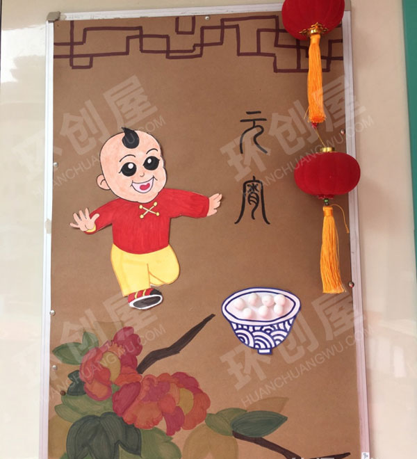 幼儿园走廊中国传统文化楼梯挂画图片