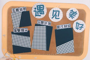 幼儿园混搭格子风家园联系栏图片2张