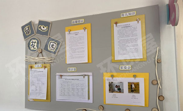 幼儿园简约风家园联系栏图片