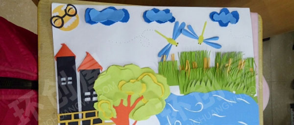 幼儿园卡纸手工制作作品展示图片