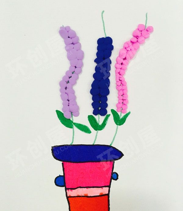 幼儿园作品展示创意美术薰衣草图片
