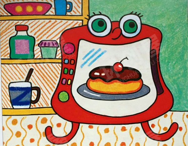 幼儿园绚丽多姿蜡笔画作品展示图片