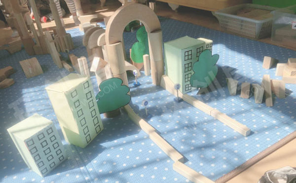 幼儿园建构搭建城堡图片